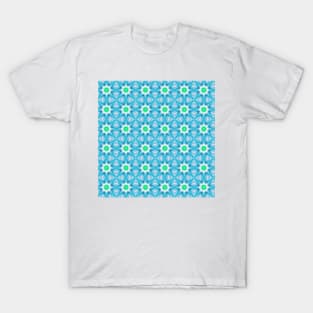 Blue and purple abstract pattern background T-Shirt